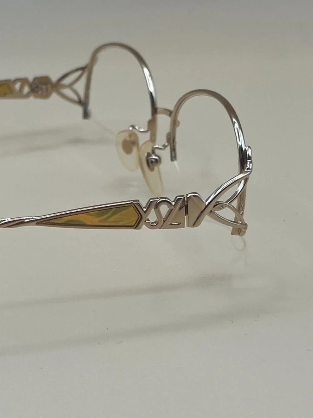 YVES SAINT LAURENT Vintage Titanium Eyeglass Frames 30-6653 53-16-130 Japan